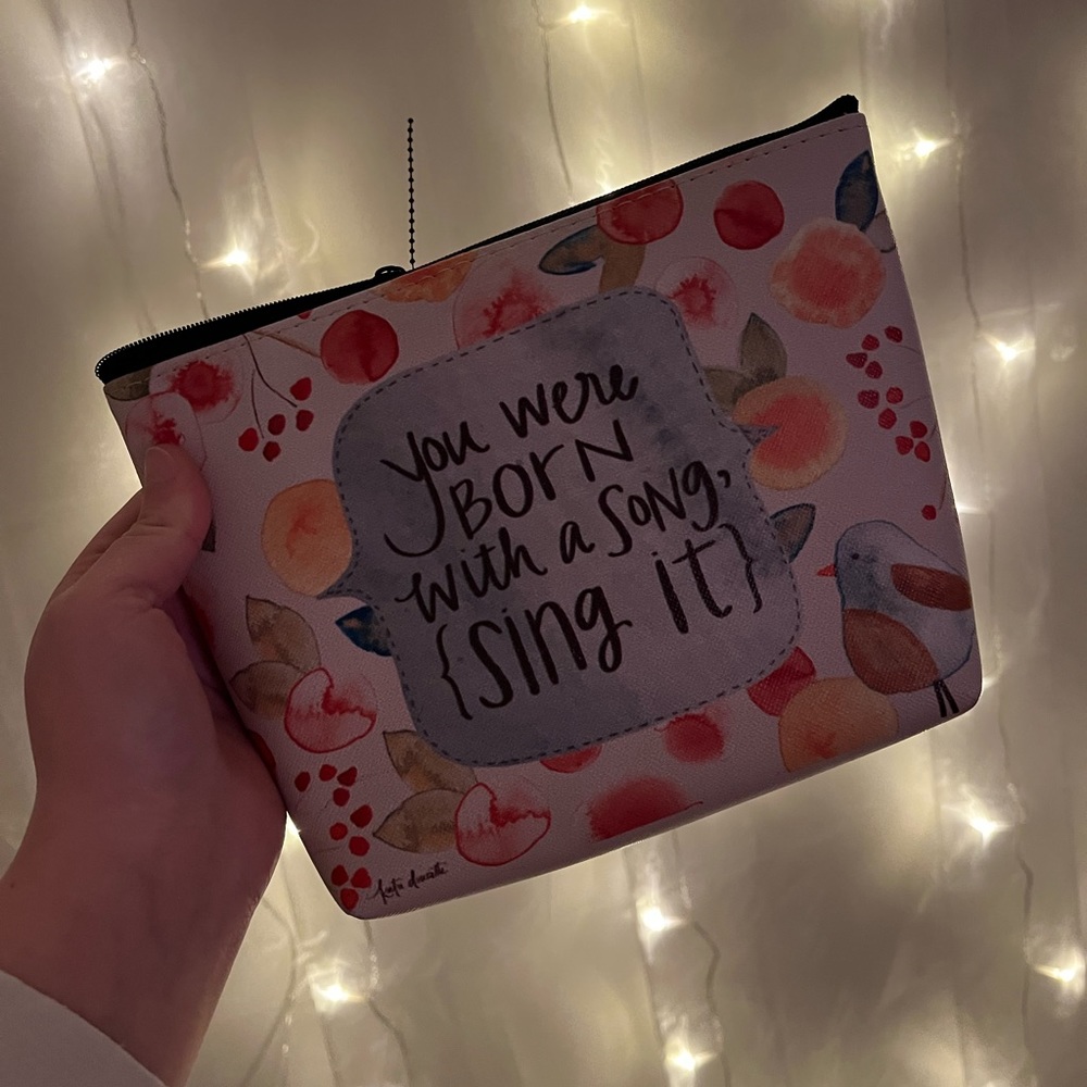 “Sing It” makeup bag
